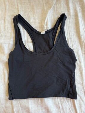 Lululemon Black Racerback Crop Tank Top